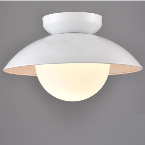 CLAXY Nautical Modern Ceiling Light Flush Mount White - Picture 2 of 6